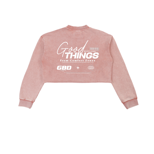Good Things Raw Edge Cropped Sweatshirt