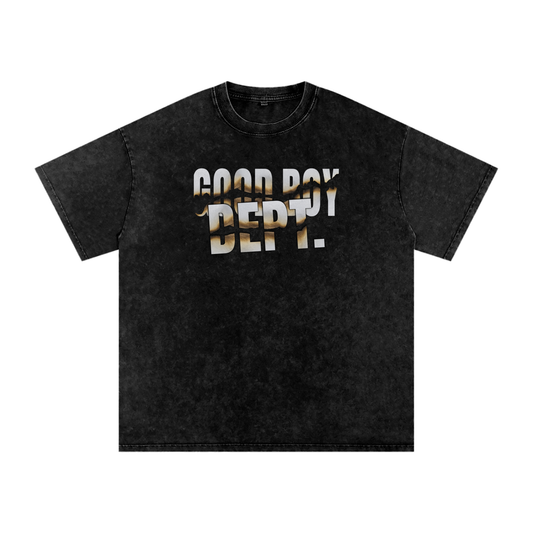 Snow Washed Oversized Cotton T-Shirt